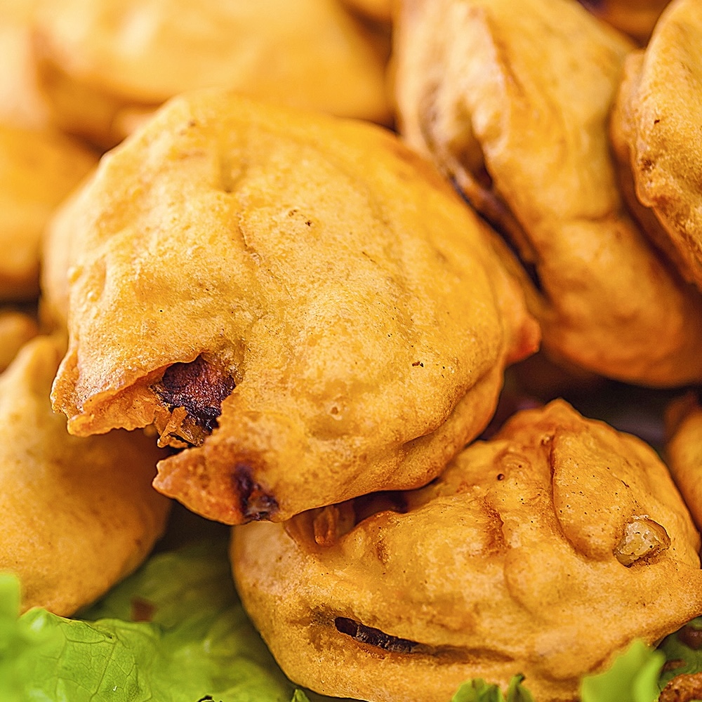 303 Баклажаны в кляре, фаршированные мясом